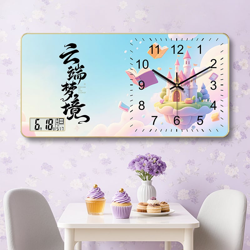Ceas de perete decorativ modern pentru living și sufragerie, design simplu, 2025