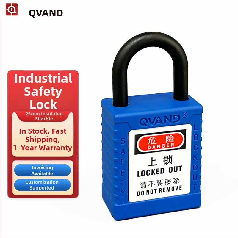Priemyselný bezpečnostný zámok QVAND, antimagnetický, odolný voči výbuchu, LOTO, izolovaný plastový zámok, nylon, 25 mm