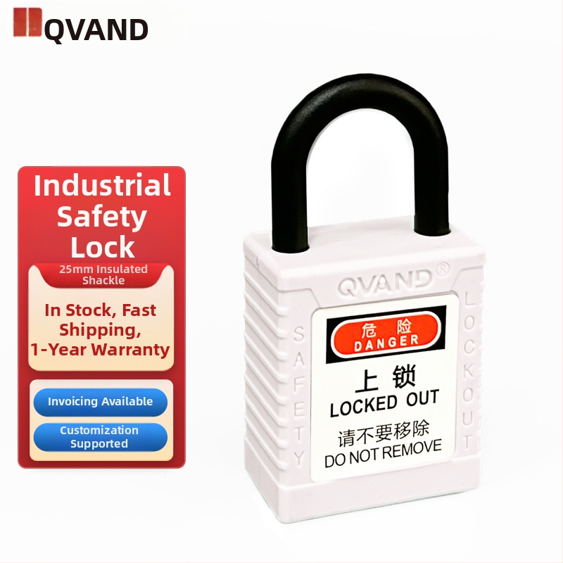 Priemyselný bezpečnostný zámok QVAND, antimagnetický, odolný voči výbuchu, LOTO, izolovaný plastový zámok, nylon, 25 mm