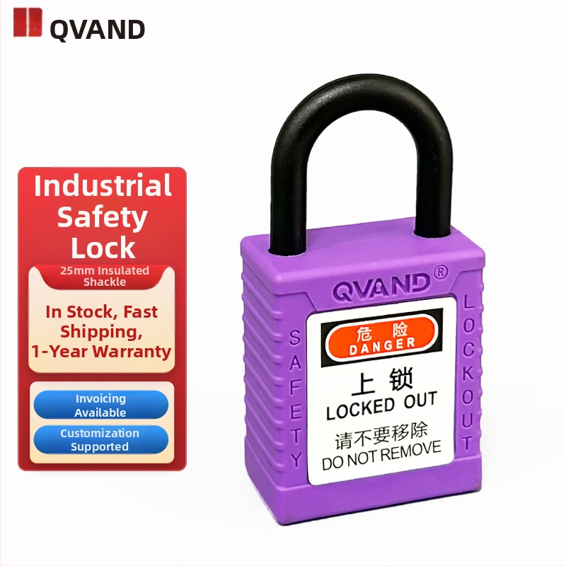 Priemyselný bezpečnostný zámok QVAND, antimagnetický, odolný voči výbuchu, LOTO, izolovaný plastový zámok, nylon, 25 mm