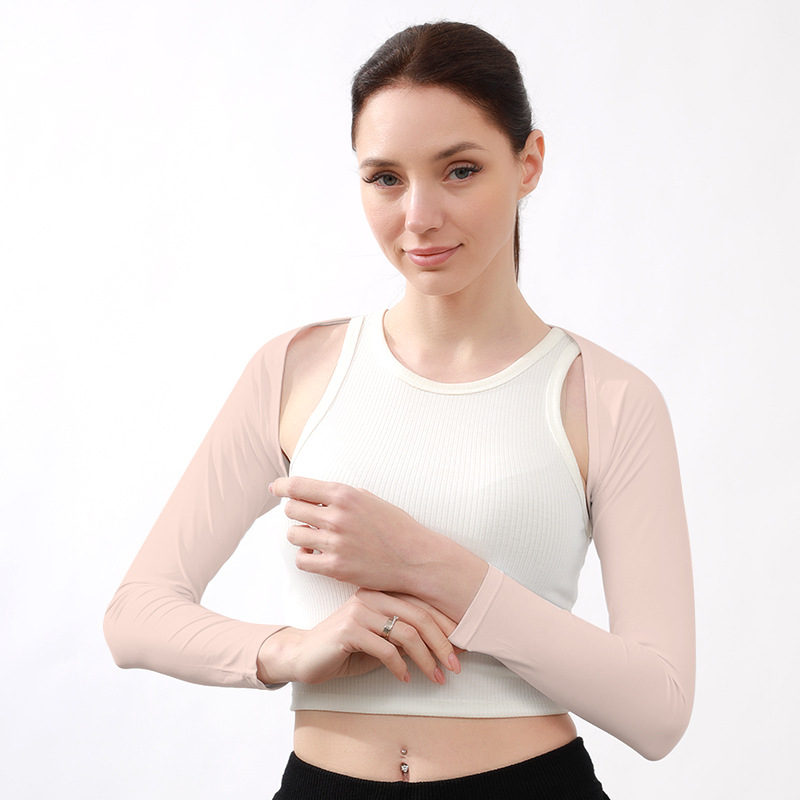 Женски летни ледени ръкави за открито колоездене — еднорамен шал от ice silk, UV защита, дишащи и бързосъхнещи