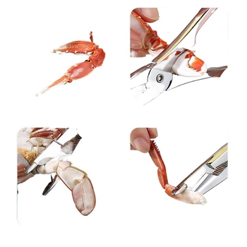 Set de unelte din oțel inoxidabil pentru mâncat crab, pentru uz casnic — gheare și clește pentru crab, unealtă pentru extragerea cărnii
