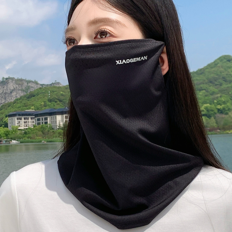 Γυναικεία μάσκα προστασίας από τον ήλιο με UV προστασία, καπέλο-μάσκα ποδηλασίας με λάστιχα στα αυτιά, λαιμός, βέλο ice silk για εξωτερικούς χώρους