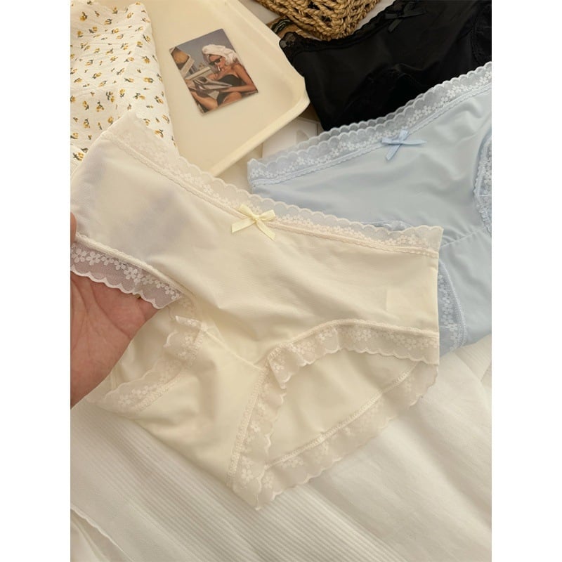 Ai Shiqi γυναικείο εσώρουχο από ice silk — γλυκό και χαριτωμένο, ιάπωνικού στυλ, καλοκαίρι 2024, λεπτό σχέδιο