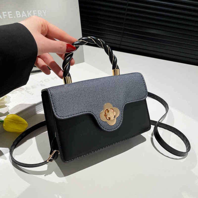 Geantă crossbody din PU pentru femei, mică pătrată, stil urban minimalist, primăvară-vară 2025