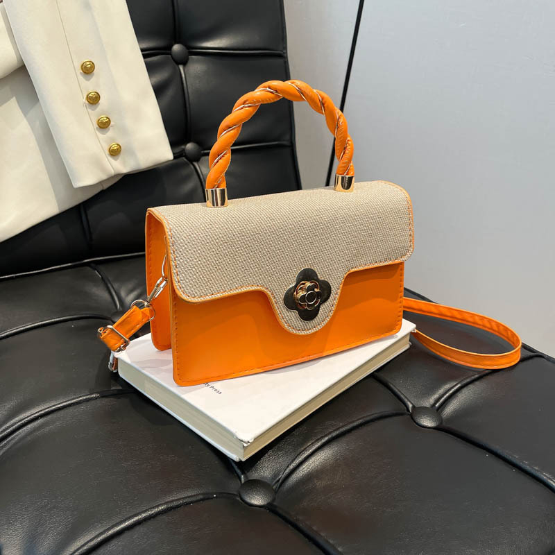 Geantă crossbody din PU pentru femei, mică pătrată, stil urban minimalist, primăvară-vară 2025
