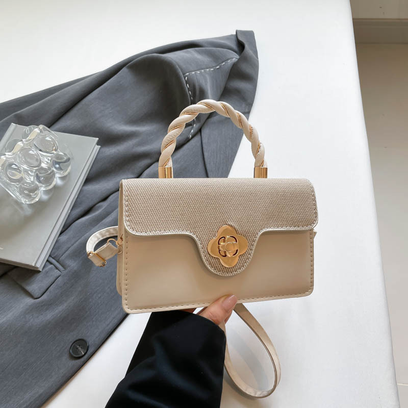 Geantă crossbody din PU pentru femei, mică pătrată, stil urban minimalist, primăvară-vară 2025