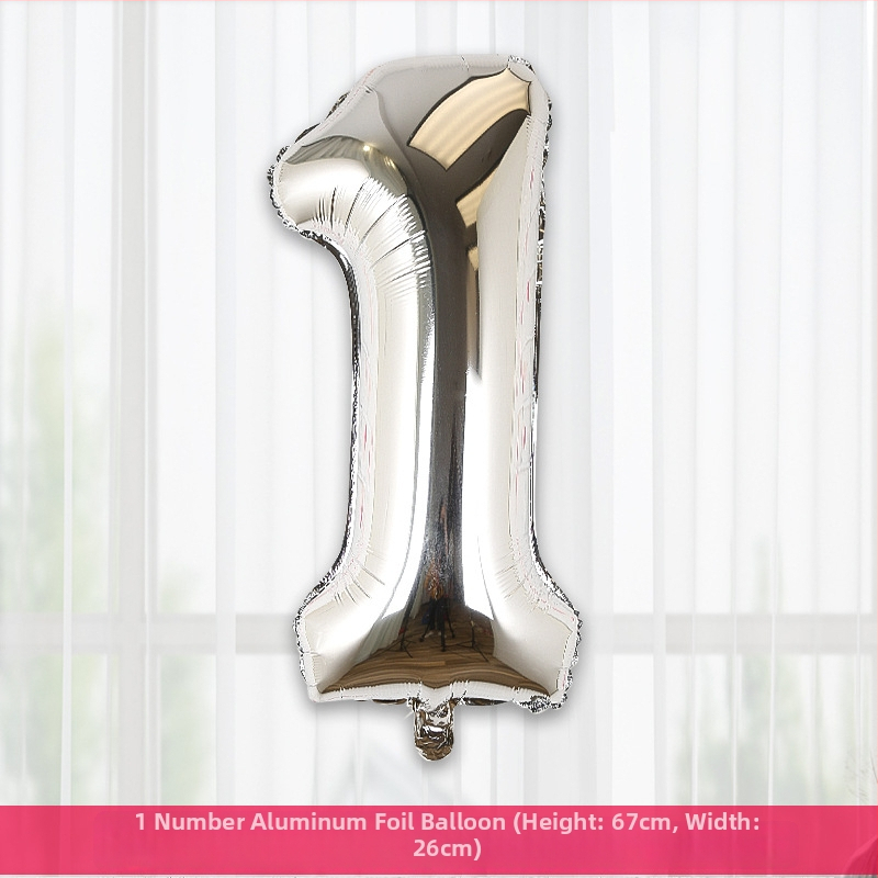 Baloni din folie de aluminiu de 32 inch cu cifre pentru petrecerea de ziua bebelușului, decor de scenă în stil desen animat
