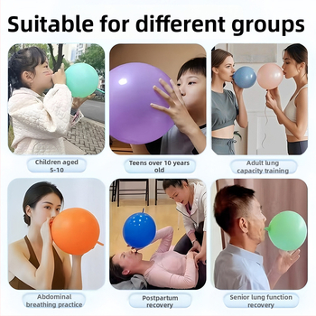 Balon de exerciții pentru adulți: capacitate pulmonară, respirație diafragmatică, recuperare postnatală, yoga pentru mușchii gurii