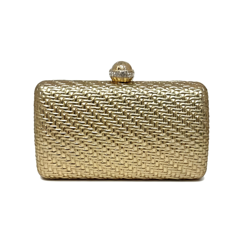 Τσάντα PU clutch με χιαστί λουρί και αντανακλαστικά στοιχεία