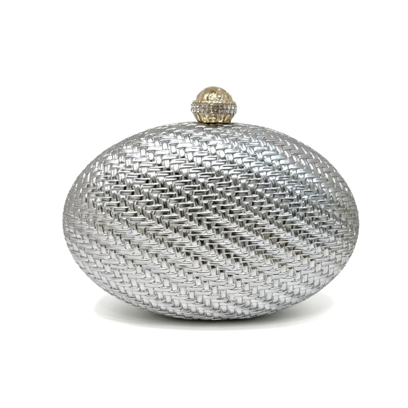 Τσάντα PU clutch με χιαστί λουρί και αντανακλαστικά στοιχεία