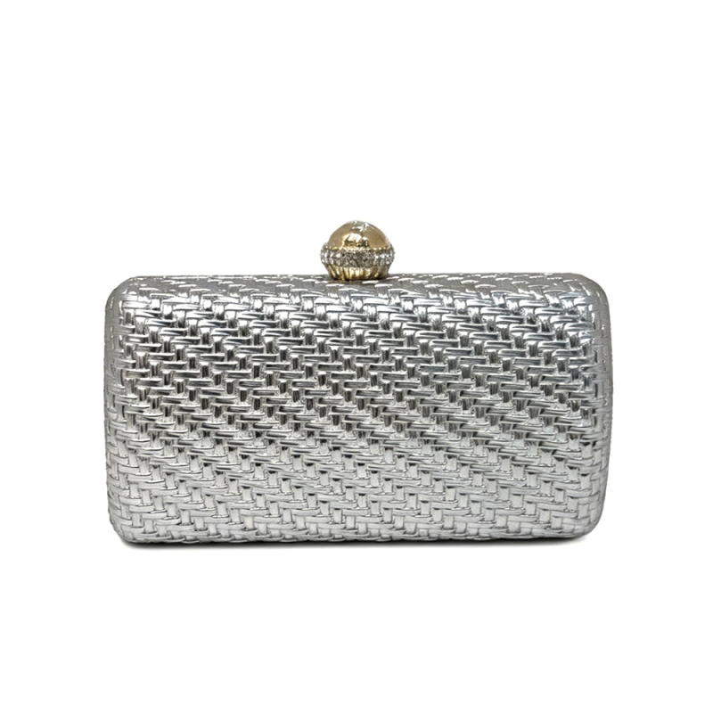 Τσάντα PU clutch με χιαστί λουρί και αντανακλαστικά στοιχεία