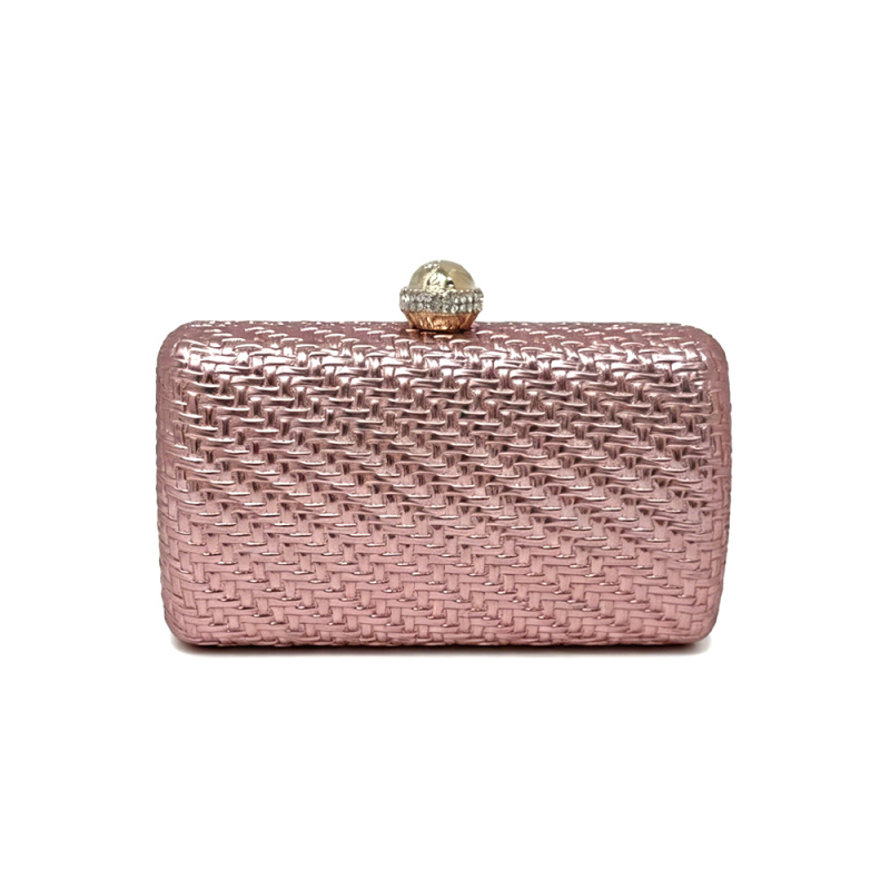 Τσάντα PU clutch με χιαστί λουρί και αντανακλαστικά στοιχεία