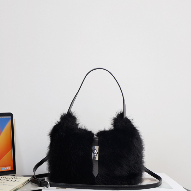 Geantă crossbody din pluș pentru telefon, toamnă-iarna 2025, culoare macarons, nasturi drăguți, formă orizontală pătrată