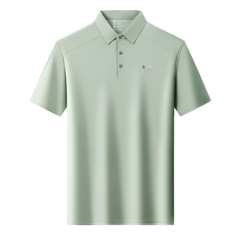 Muški polo s kratkim rukavima, s reverom i kopčama, casual ljetnog stila, logo ispis