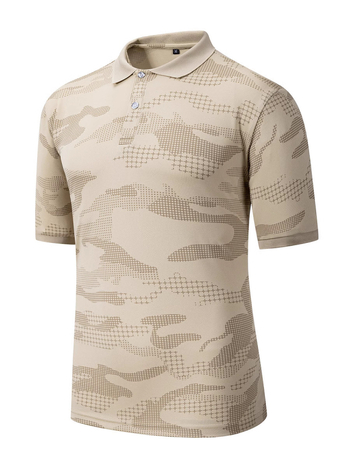 Kamuflažni polo s kratkim rukavima, ljetni, ice-silk, brzo se suši, prozračan, širok kroj