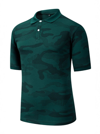 Kamuflažni polo s kratkim rukavima, ljetni, ice-silk, brzo se suši, prozračan, širok kroj