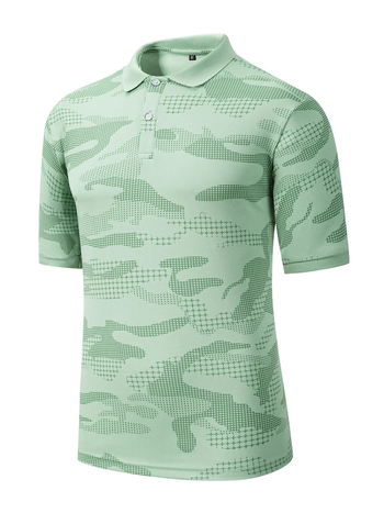 Kamuflažni polo s kratkim rukavima, ljetni, ice-silk, brzo se suši, prozračan, širok kroj