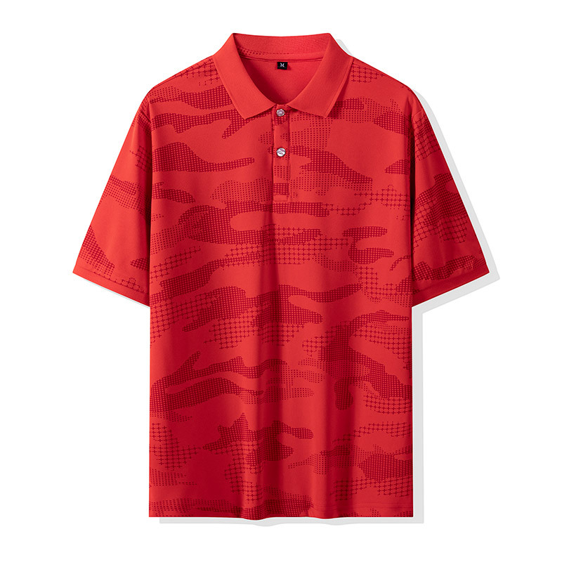 Kamuflažni polo s kratkim rukavima, ljetni, ice-silk, brzo se suši, prozračan, širok kroj