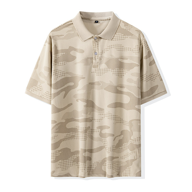 Kamuflažni polo s kratkim rukavima, ljetni, ice-silk, brzo se suši, prozračan, širok kroj
