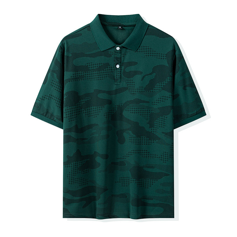 Kamuflažni polo s kratkim rukavima, ljetni, ice-silk, brzo se suši, prozračan, širok kroj