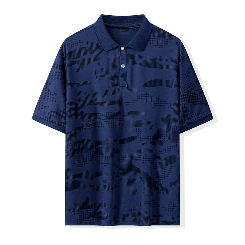 Kamuflažni polo s kratkim rukavima, ljetni, ice-silk, brzo se suši, prozračan, širok kroj