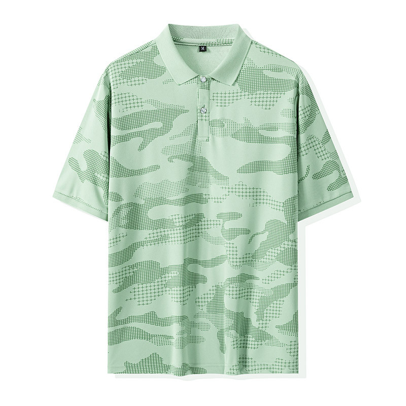 Kamuflažni polo s kratkim rukavima, ljetni, ice-silk, brzo se suši, prozračan, širok kroj