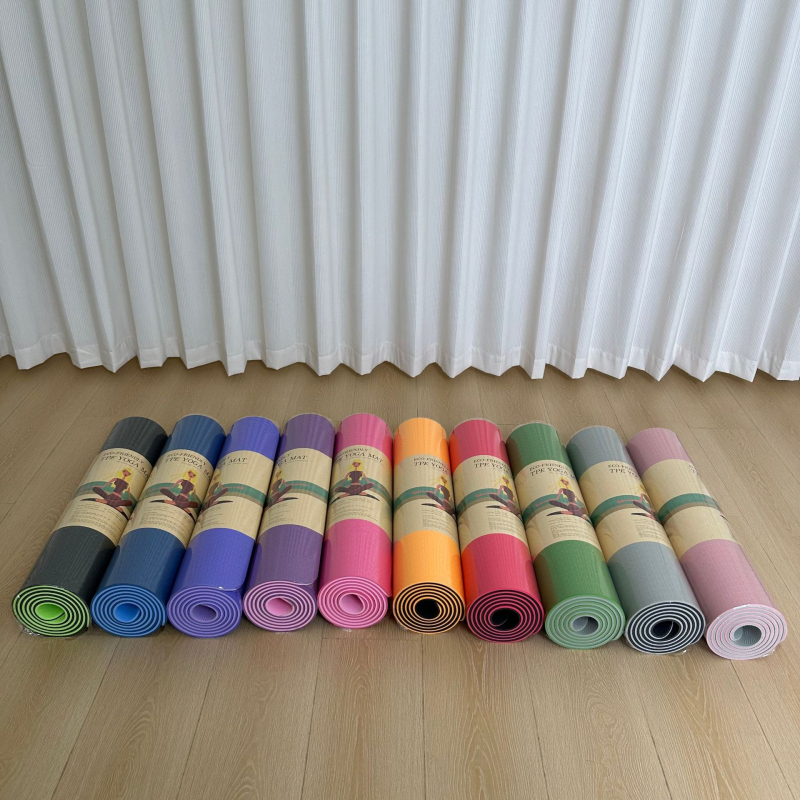 Protuklizna joga prostirka, 183×61 cm, debljina 8 mm, za početnike, kućne vježbe i ples
