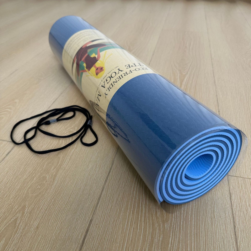 Protuklizna joga prostirka, 183×61 cm, debljina 8 mm, za početnike, kućne vježbe i ples