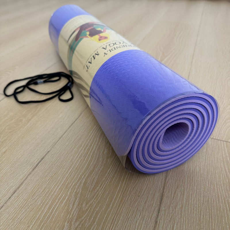 Protuklizna joga prostirka, 183×61 cm, debljina 8 mm, za početnike, kućne vježbe i ples