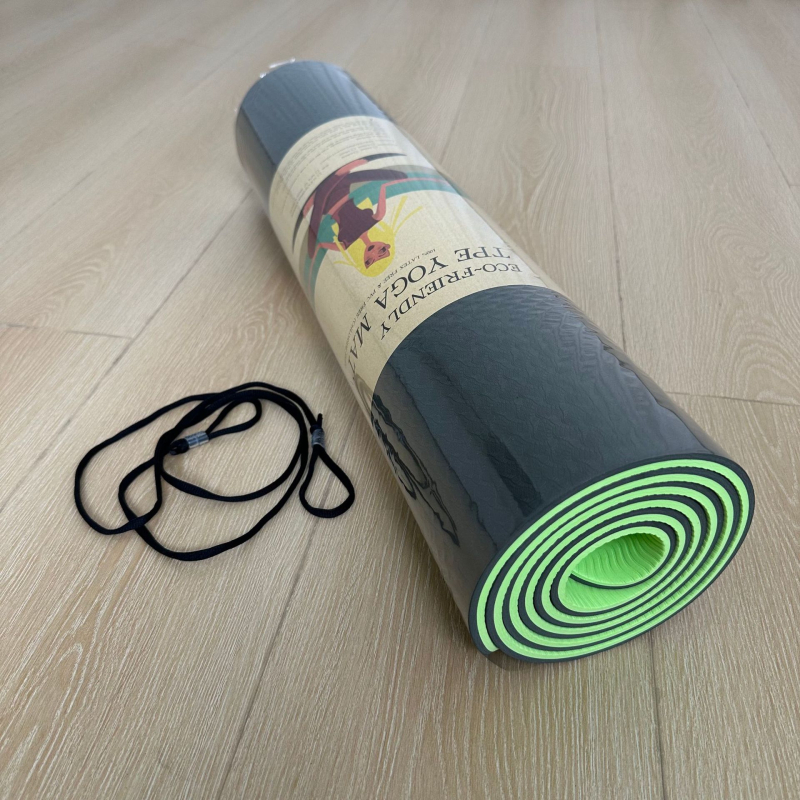 Protuklizna joga prostirka, 183×61 cm, debljina 8 mm, za početnike, kućne vježbe i ples