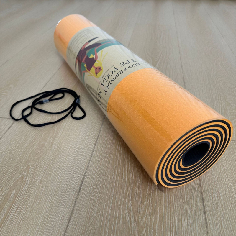 Protuklizna joga prostirka, 183×61 cm, debljina 8 mm, za početnike, kućne vježbe i ples