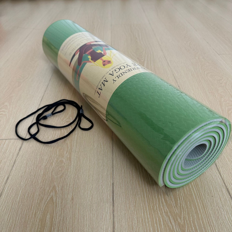 Protuklizna joga prostirka, 183×61 cm, debljina 8 mm, za početnike, kućne vježbe i ples