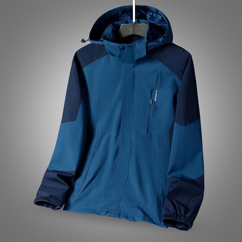 Muška kapuljača outdoor jakna – vodootporna, otporna na vjetar i habanje, zip, planinski/sportski stil, Hong Kong style