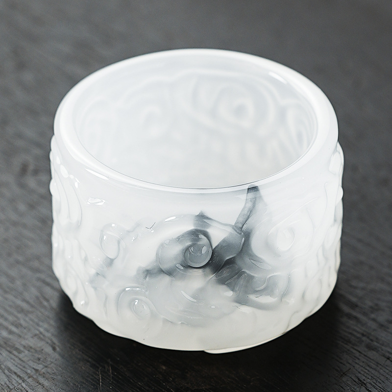 Šalica za čaj u obliku šešira s šarenom glazurom, jade porcelanska kung fu čajna šalica, pojedinačna šalica za dom ili ured, dar