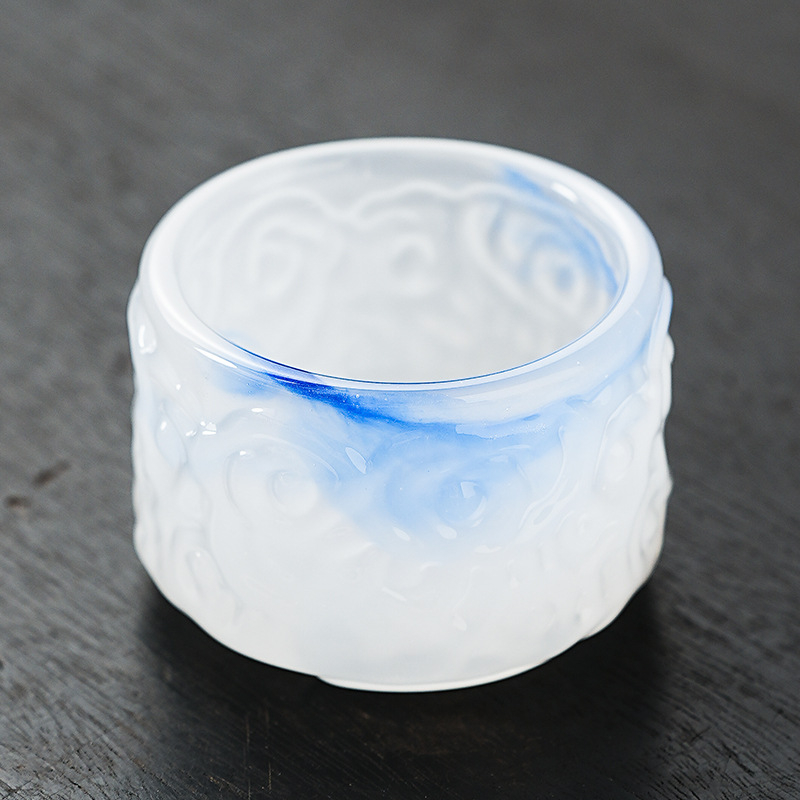 Šalica za čaj u obliku šešira s šarenom glazurom, jade porcelanska kung fu čajna šalica, pojedinačna šalica za dom ili ured, dar