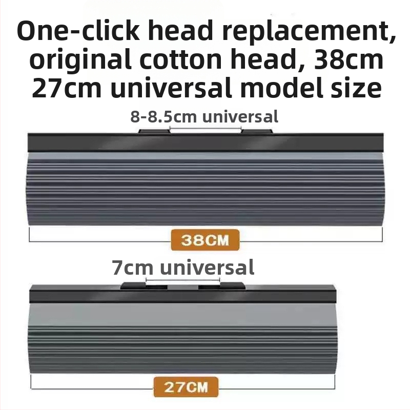 Náhradná hlavica špongiového mopu, zahustený savý PVA, 27–38 cm, univerzálny valcový mop bez použitia rúk