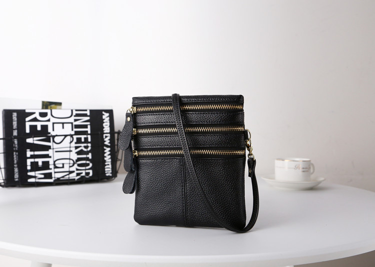 Geantă de umăr din piele naturală pentru femei, portofel și buzunar pentru telefon, crossbody creativă