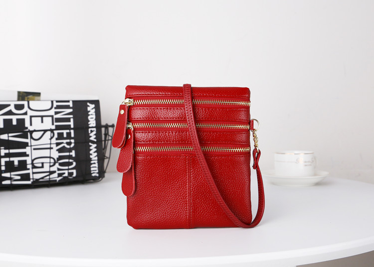 Geantă de umăr din piele naturală pentru femei, portofel și buzunar pentru telefon, crossbody creativă