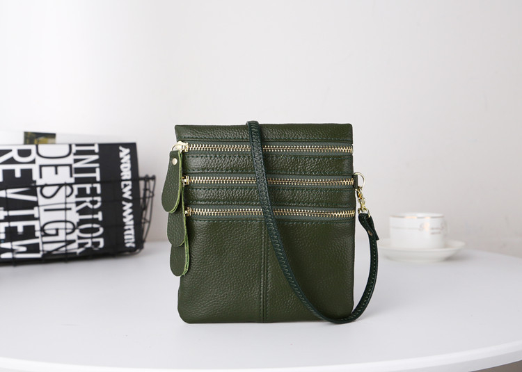 Geantă de umăr din piele naturală pentru femei, portofel și buzunar pentru telefon, crossbody creativă