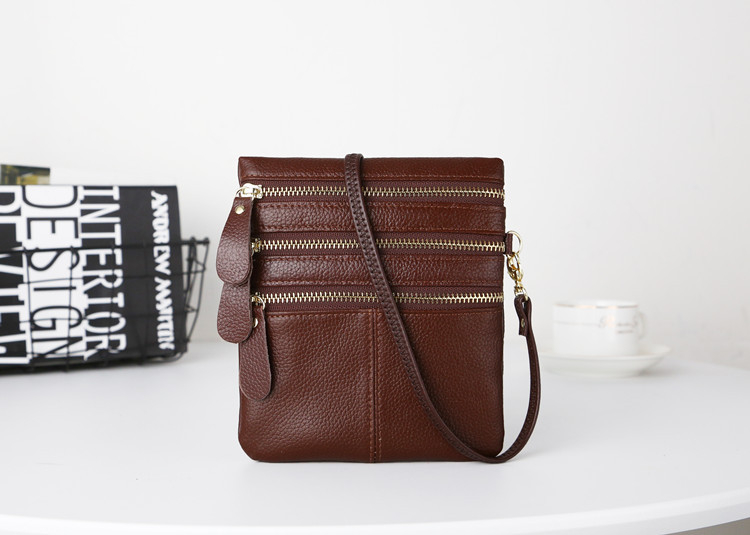 Geantă de umăr din piele naturală pentru femei, portofel și buzunar pentru telefon, crossbody creativă