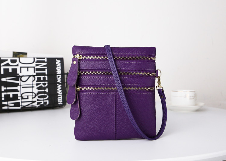 Geantă de umăr din piele naturală pentru femei, portofel și buzunar pentru telefon, crossbody creativă