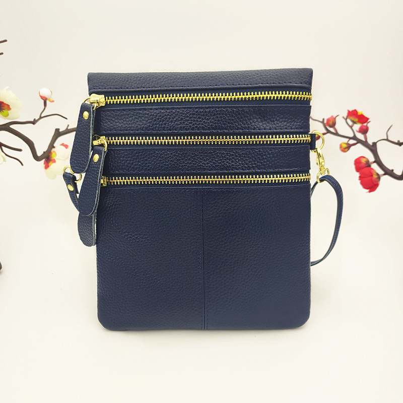 Geantă de umăr din piele naturală pentru femei, portofel și buzunar pentru telefon, crossbody creativă