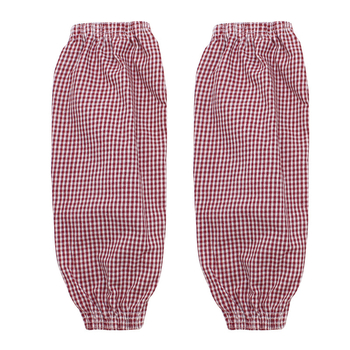 Pamut karvédő ujjak munka közben, foltálló, hosszabbított hossz, uniszex, laza szabás, 4-tűs jacquard kockás mintázat