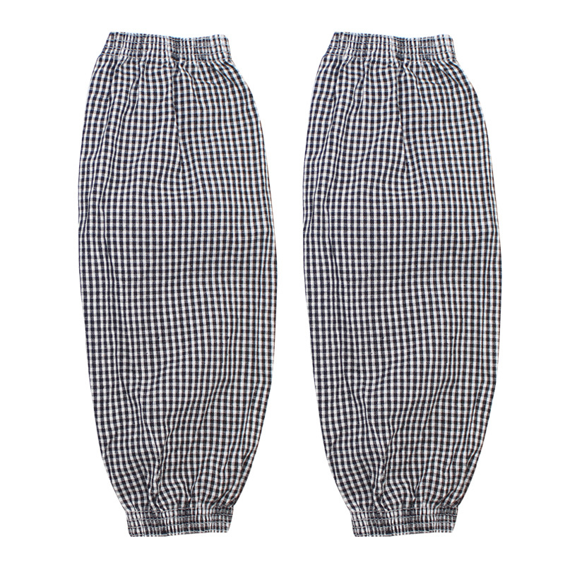 Pamut karvédő ujjak munka közben, foltálló, hosszabbított hossz, uniszex, laza szabás, 4-tűs jacquard kockás mintázat
