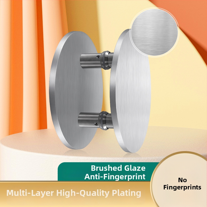 Okrugla kvaka za vrata, crno-bijela, od aluminijske legure, za staklena vrata, moderni minimalistički stil
