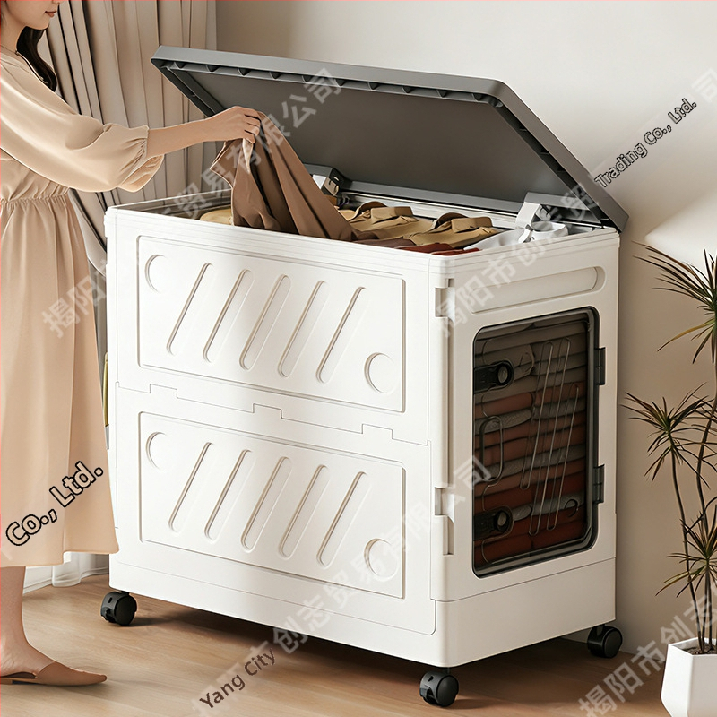 Skladací úložný box so šírkou 50–70 cm a veľkou kapacitou s kolieskami na domáce použitie a uskladnenie detských hračiek