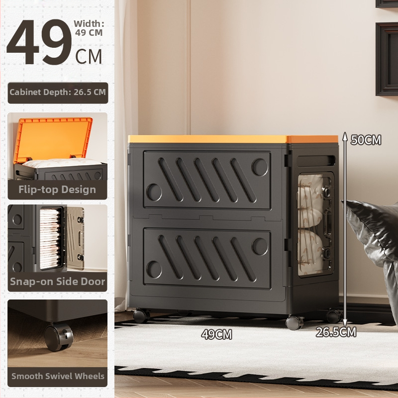 Skladací úložný box so šírkou 50–70 cm a veľkou kapacitou s kolieskami na domáce použitie a uskladnenie detských hračiek