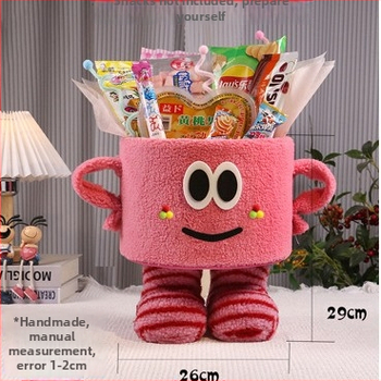 Kis szörny ölelős vödre – snack tárolókosár DIY anyagcsomaggal (snack nélkül)