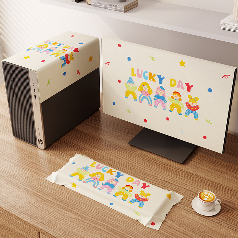 Dopamine set de trei piese: husă de praf pentru computer desktop pentru carcasa, monitor și tastatură mecanică